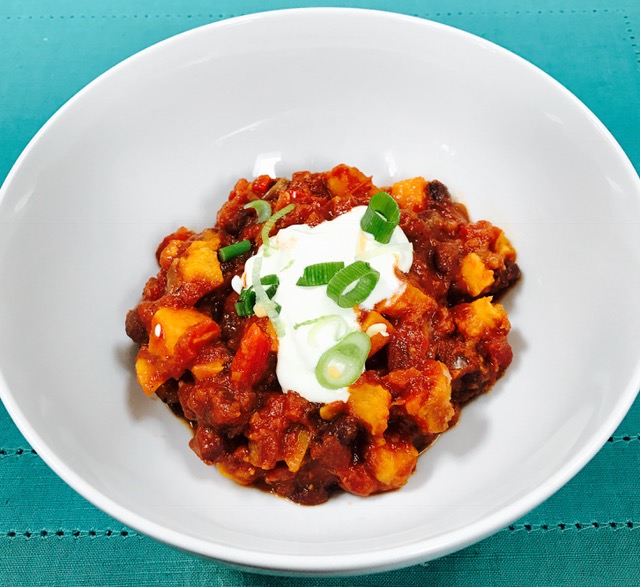 sweet potato and black bean chili